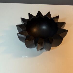 West Elm Black Geometric Decorative Mini Bowl Approximately 4”